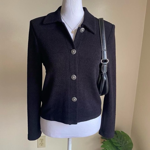 Vintage classic black blouse - Picture 5 of 8